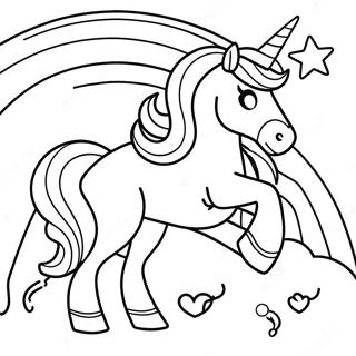 Unicornlarla Buyulu Gokkusagi Boyama Sayfasi 1812-2005