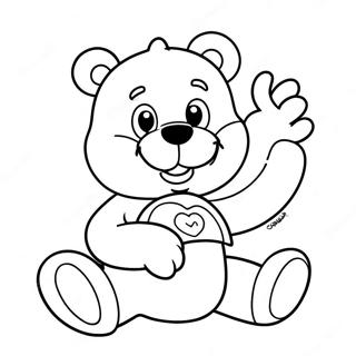 Neseli Care Bear Boyama Sayfasi 18526-4044