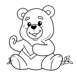 Kalp Ile Sarilan Care Bear Boyama Sayfasi 18527-4046