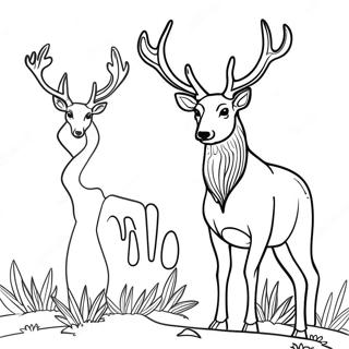 Sik Geyik Gururla Duruyor Boyama Sayfasi 18901 4132