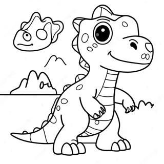 Sevimli Cizgi Film Dinozorlari Boyama Sayfasi 18999-4160