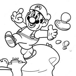 Mario Goombalarin Uzerinden Atlarken Boyama Sayfasi 192-803