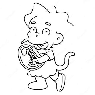 Lisa Simpson Saksafon Caliyor Boyama Sayfasi 19449 4255