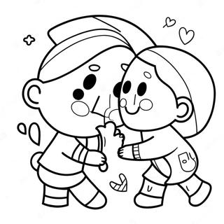 Sevimli Cocuklar Annelerini Sasirtiyor Boyama Sayfasi 20540-4490