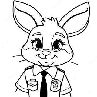 Zootopia Polis Memuru Judy Hopps Boyama Sayfasi 20836-4542