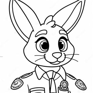 Zootopia Polis Memuru Judy Hopps Boyama Sayfasi 20836-4543