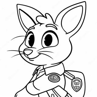 Zootopia Polis Memuru Judy Hopps Boyama Sayfasi 20836-4544