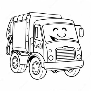Sevimli Cizgi Film Cop Kamyonu Boyama Sayfasi 21106-4608