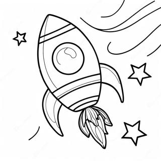 Gelecekten Gelen Roket Yildizlarin Arasinda Ucuyor Boyama Sayfasi 21194 4627