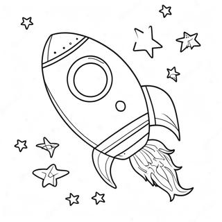 Gelecekten Gelen Roket Yildizlarin Arasinda Ucuyor Boyama Sayfasi 21194 4628