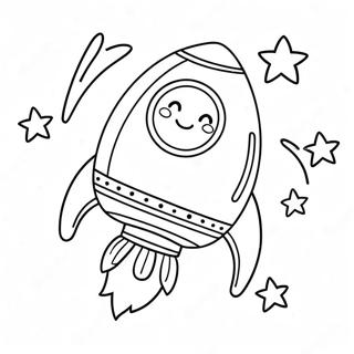 Gulen Yuzlu Sevimli Roket Boyama Sayfasi 21195 4629