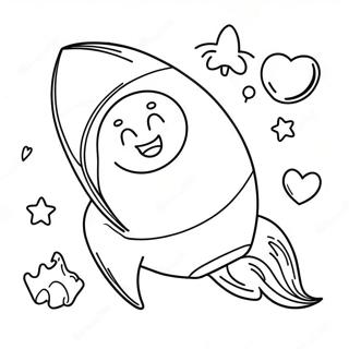 Gulen Yuzlu Sevimli Roket Boyama Sayfasi 21195 4630