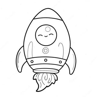 Gulen Yuzlu Sevimli Roket Boyama Sayfasi 21195 4632
