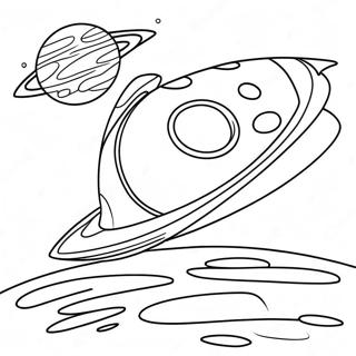 Gezegenin Etrafinda Donen Uzay Roketi Boyama Sayfasi 21197 4637