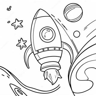 Gezegenin Etrafinda Donen Uzay Roketi Boyama Sayfasi 21197 4639