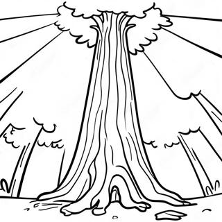 Uzun Kirmizi Agac Boyama Sayfasi 21779-4753