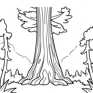 Uzun Kirmizi Agac Boyama Sayfasi 21779-4754