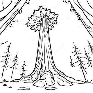 Uzun Kirmizi Agac Boyama Sayfasi 21779-4755