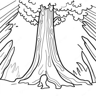 Uzun Kirmizi Agac Boyama Sayfasi 21779-4756