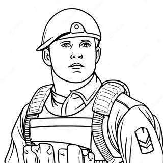 Kamuflaj Uniformali Asker Boyama Sayfasi 23795-5196