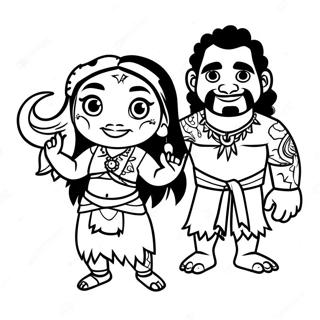 Maui Ve Moana Macerasi Boyama Sayfasi 2451-1622