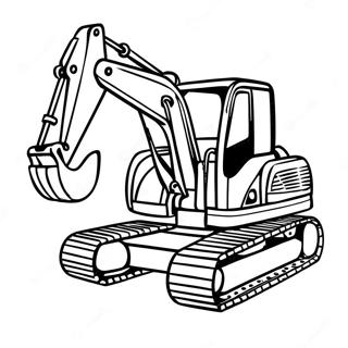 Insaat Alaninda Ekskavator Boyama Sayfasi 25257-5519