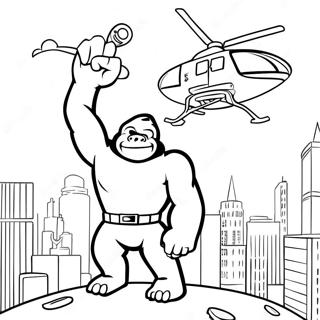 King Kongun Bir Helikopter Tutmasi Boyama Sayfasi 25984 5670