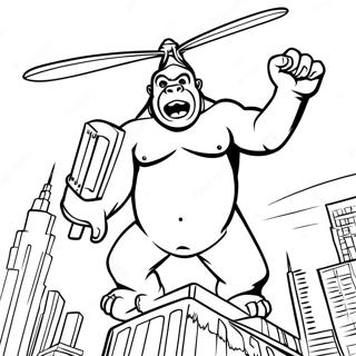 King Kongun Bir Helikopter Tutmasi Boyama Sayfasi 25984 5671