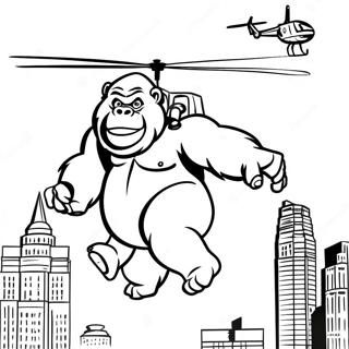 King Kongun Bir Helikopter Tutmasi Boyama Sayfasi 25984 5672