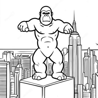 King Kongun Empire State Binasinin Tepesinde Boyama Sayfasi 25985 5676