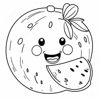 Gulen Sevimli Karpuz Boyama Sayfasi 26165-5713