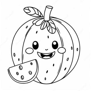 Gulen Sevimli Karpuz Boyama Sayfasi 26165-5714