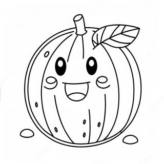 Gulen Sevimli Karpuz Boyama Sayfasi 26165-5716