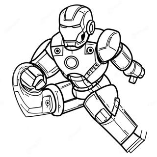 Lego Iron Man Aksiyon Pozu Boyama Sayfasi 26718-5828