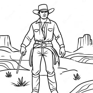 Vahsi Bati Kovboyu Ile Lasso Boyama Sayfasi 27377 5959