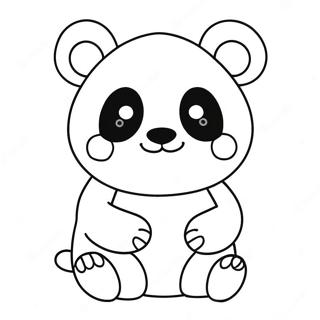 Cazibeli Kawaii Panda Boyama Sayfasi 2840 38