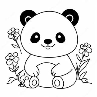 Cazibeli Kawaii Panda Boyama Sayfasi 2840 39