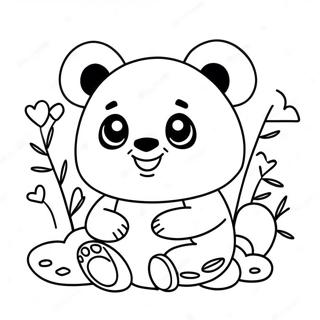 Cazibeli Kawaii Panda Boyama Sayfasi 2840 40
