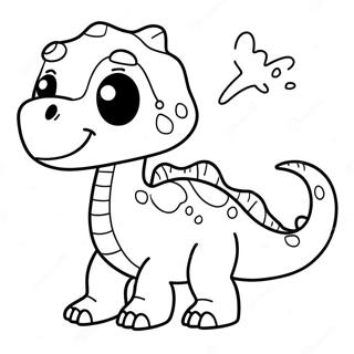 Oyunbaz Kawaii Dinozor Boyama Sayfasi 2842 645