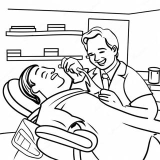 Mutlu Disci Hastayi Muayene Ediyor Boyama Sayfasi 29039-6329