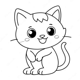 Oyunbaz Chibi Kedi Boyama Sayfasi 29206 6362