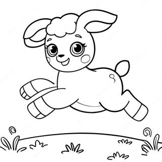 Ziplayan Oyunbaz Kuzucuk Boyama Sayfasi 30033 6541