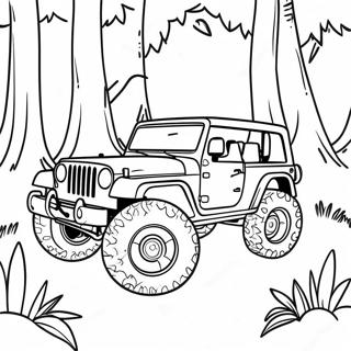 Ormanda Jeep Surusu Boyama Sayfasi 30816 6730