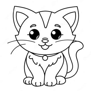Oyunbaz Yavru Kedi Boyama Sayfasi 3093-1379