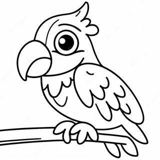 Renkli Papagan Boyama Sayfasi 3094-2498