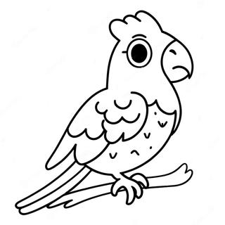 Renkli Papagan Boyama Sayfasi 3094-2499