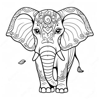 Nazik Fil Boyama Sayfasi 3095-1320