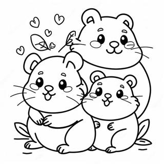 Sevimli Hamster Ailesi Boyama Sayfasi 31647-6902