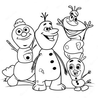 Arkadaslari Ile Olaf Boyama Sayfasi 31922 6963