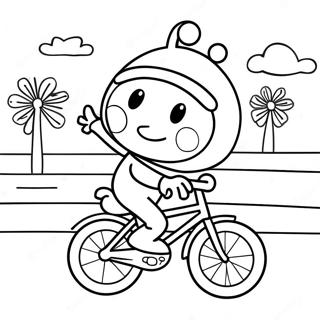 Bisiklet Suren Keroppi Boyama Sayfasi 32203-7029